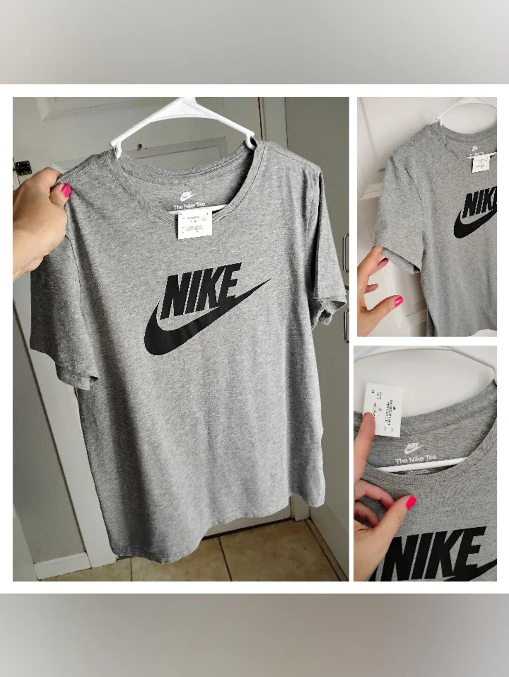 NWT classic ladies heather gray Nike T-shirt top